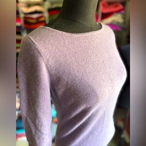 Pure Collection Lavender Crew Neck Sweater